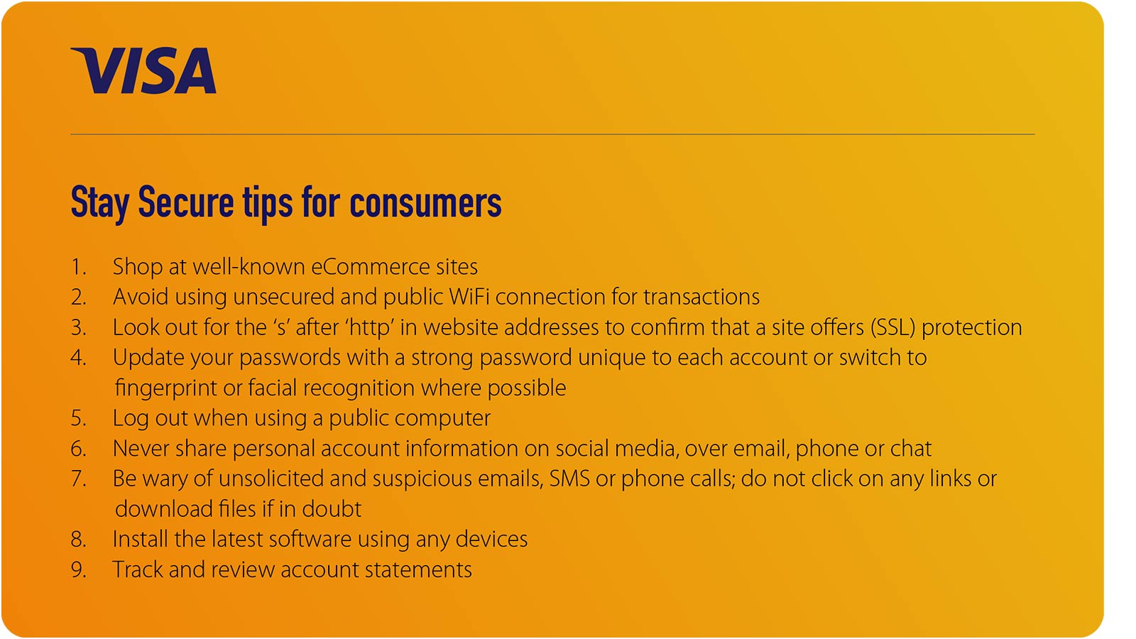 Stay Secure Campaign Visa