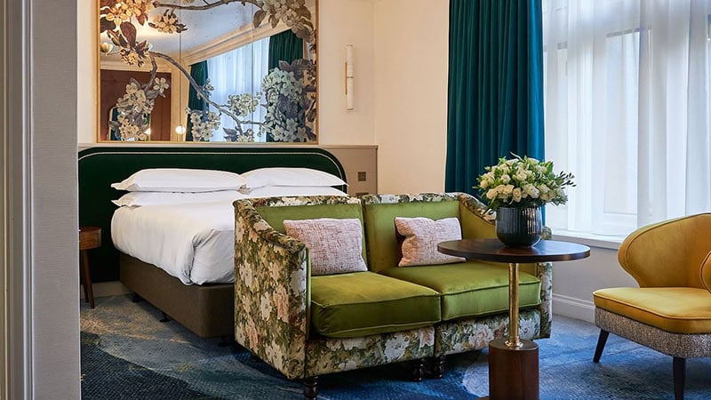 A suite in the Warwick hotel